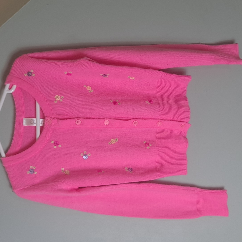 Cherokee Pink Cardigan Sweater